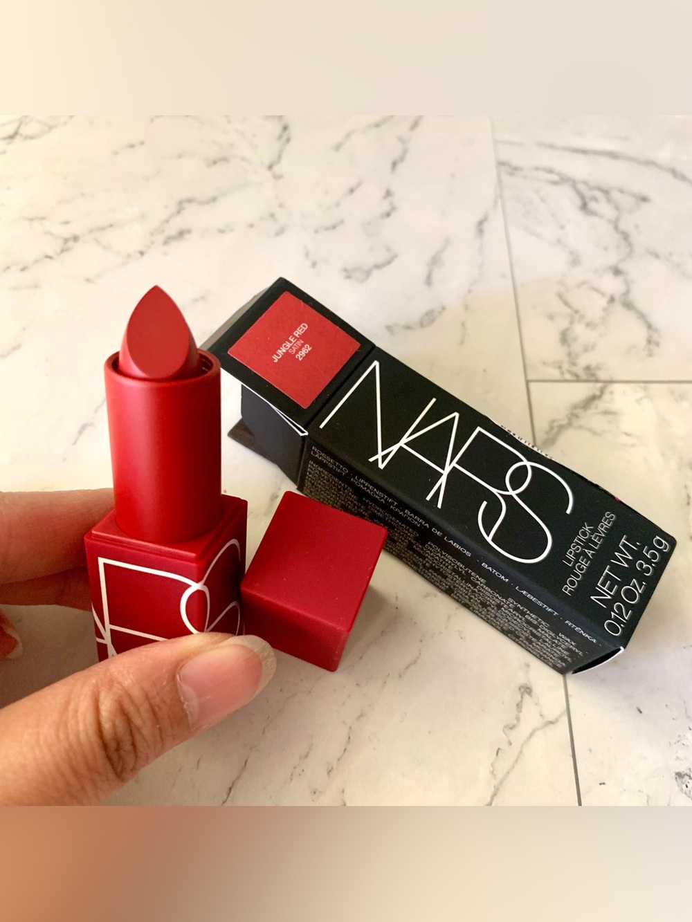 New NARS Lipstick Jungle Red 2962 Satin 0.12 oz full size